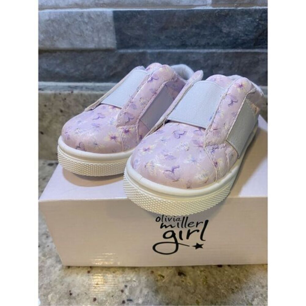 New Toddler Girls Olivia Miller‎ Butter Fly Dream Sneaker Lavender Size 5